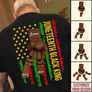 Juneteenth Dad - Personalized T-Shirt - Juneteenth, Father's Day, Birthday Gift For Dad, Grandpa | GR6