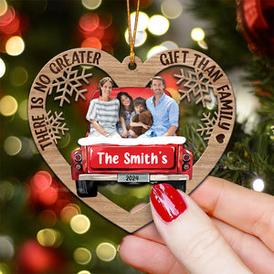 Thers Is No Greater Gift Than Family - Gift For Family - Personalized Wood Ornament - NA94