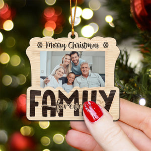 The Holidays Are A Time For Family - Gift For Family - Personalized Wood Ornament NA94