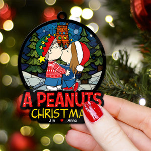 A Peanuts Christmas You Will Forever Be My Always - Personalized Wood Ornament - Gift For Couple, Husband Wife, Anniversary, Engagement, Wedding, Marriage Gift - CL45 NH96