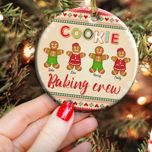 Hey Cooking Crew - Gift For Family - Personalized Ceramic Ornament - NA94