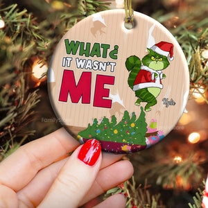 It Wasn't Me Grinch Cats- Gift For Cat Lover, Pet Lovers - Personalized Ceramic Ornament - CL16 NH96