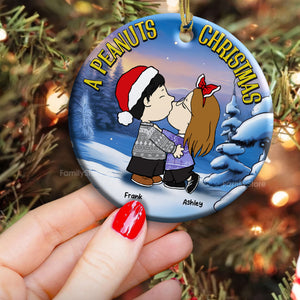 A Peanuts Christmas - Personalized  Ceramic Ornament - Gift For Couple, Husband Wife, Anniversary, Engagement, Wedding, Marriage Gift - CL45 NH96