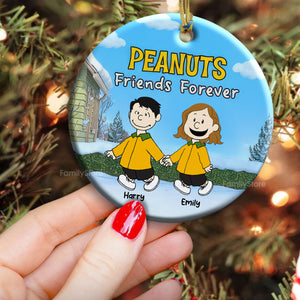 Friends Forever Peanuts - Personalized Ceramic Ornament - Funny Gift For Friend, Family Member - CL48 NH96