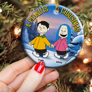 A Peanuts Christmas - Personalized  Ceramic Ornament - Gift For Couple, Husband Wife, Anniversary, Engagement, Wedding, Marriage Gift - CL48 NH96