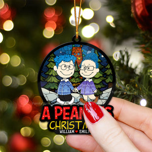 A Peanuts Christmas You Will Forever Be My Always - Gift For Couples - Personalized Wood Ornament - CL43