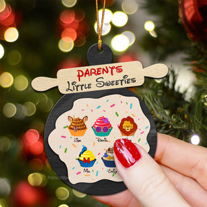 Parents Little Sweeties - Gift For Family - Personalized Wood Ornament - CL31 NA94