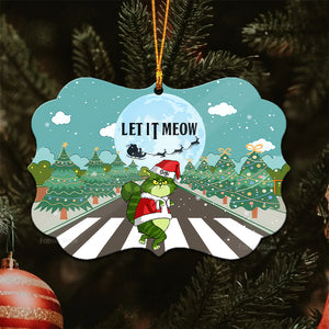 Let It Meow Grinch Cats- Gift For Cat Lover, Pet Lovers - Personalized Wood Ornament - CL16 NH96