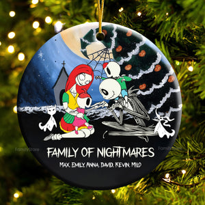 Family Of Nightmare - Gift For Family - Personalized Ceramic Ornament - CL14 NA94