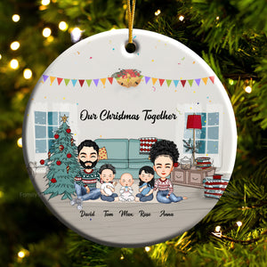 Our Christmas Together - Gift For Family - Personalized Ceramic Ornament - CL33 NA94