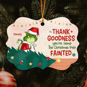 Merry Christmas To Our Human Servant Grinch Cats- Gift For Cat Lover, Pet Lovers - Personalized Wood Ornament - CL16 NH96