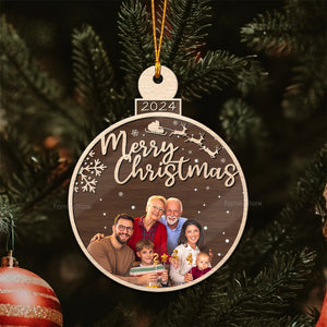 Hohoho Santa Merry Christmas - Gift For Family - Personalized Wood Ornament NA94