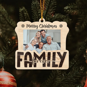 The Holidays Are A Time For Family - Gift For Family - Personalized Wood Ornament NA94