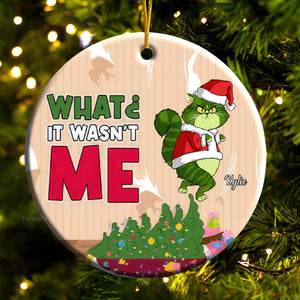 It Wasn't Me Grinch Cats- Gift For Cat Lover, Pet Lovers - Personalized Ceramic Ornament - CL16 NH96