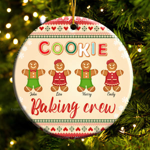 Hey Cooking Crew - Gift For Family - Personalized Ceramic Ornament - NA94