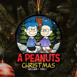 A Peanuts Christmas You Will Forever Be My Always - Gift For Couples - Personalized Wood Ornament - CL43