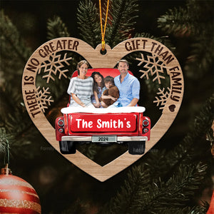 Thers Is No Greater Gift Than Family - Gift For Family - Personalized Wood Ornament - NA94