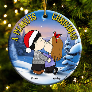 A Peanuts Christmas - Personalized  Ceramic Ornament - Gift For Couple, Husband Wife, Anniversary, Engagement, Wedding, Marriage Gift - CL45 NH96