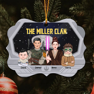 Star War Galaxy Clan - Personalized Wood Ornament - Gift For Family Members - NA94