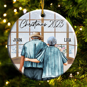 Lovely Christmas - Gift For Couples - Personalized Ceramic Ornament - CL29 NH96