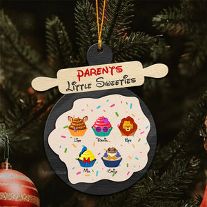 Parents Little Sweeties - Gift For Family - Personalized Wood Ornament - CL31 NA94