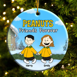 Friends Forever Peanuts - Personalized Ceramic Ornament - Funny Gift For Friend, Family Member - CL48 NH96