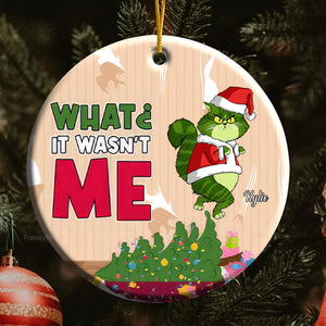 It Wasn't Me Grinch Cats- Gift For Cat Lover, Pet Lovers - Personalized Ceramic Ornament - CL16 NH96