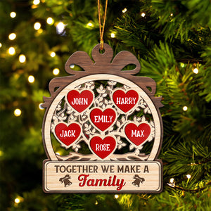 Together We Make Custom Quote - Gift For Family - Personalized Wood Ornament - NA94