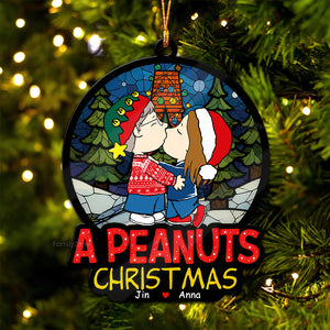 A Peanuts Christmas You Will Forever Be My Always - Personalized Wood Ornament - Gift For Couple, Husband Wife, Anniversary, Engagement, Wedding, Marriage Gift - CL45 NH96