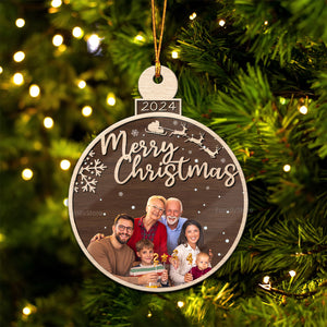 Hohoho Santa Merry Christmas - Gift For Family - Personalized Wood Ornament NA94