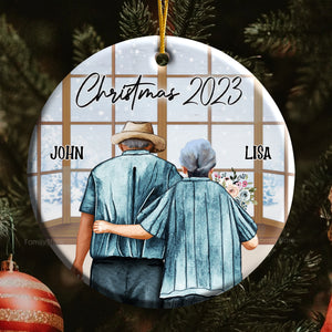 Lovely Christmas - Gift For Couples - Personalized Ceramic Ornament - CL29 NH96