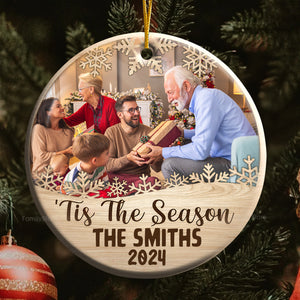 Tis The Season - Gift For Family Members - Personalized Ceramic Ornament NA94