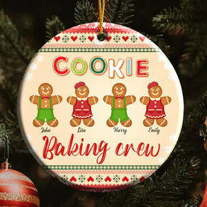 Hey Cooking Crew - Gift For Family - Personalized Ceramic Ornament - NA94