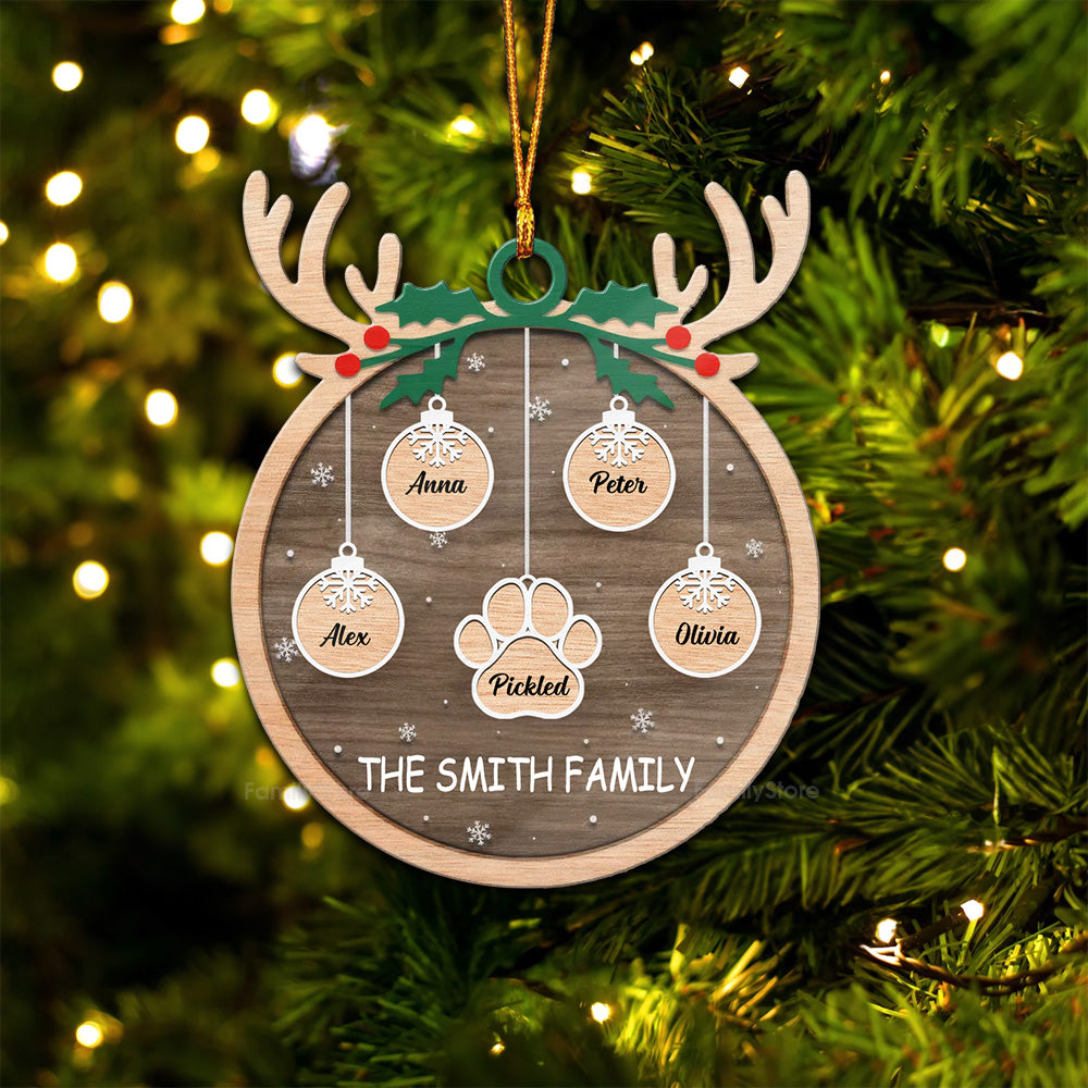 A Time Of Warmth And Togetherness - Gift For Family - Personalized Wood Ornament - NA94