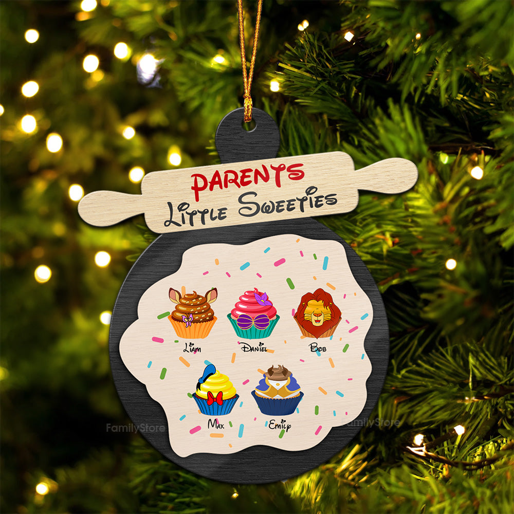 Parents Little Sweeties - Gift For Family - Personalized Wood Ornament - CL31 NA94