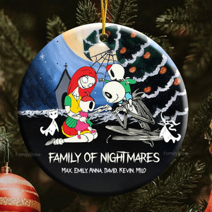 Family Of Nightmare - Gift For Family - Personalized Ceramic Ornament - CL14 NA94