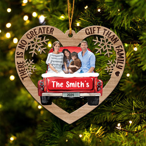 Thers Is No Greater Gift Than Family - Gift For Family - Personalized Wood Ornament - NA94