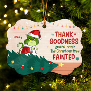 Merry Christmas To Our Human Servant Grinch Cats- Gift For Cat Lover, Pet Lovers - Personalized Wood Ornament - CL16 NH96