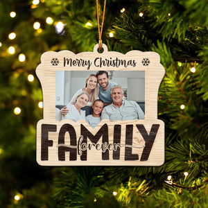 The Holidays Are A Time For Family - Gift For Family - Personalized Wood Ornament NA94