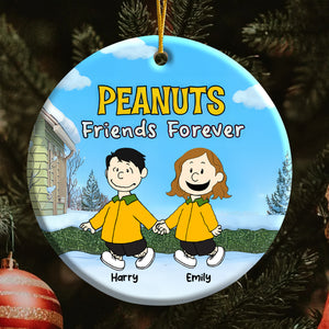 Friends Forever Peanuts - Personalized Ceramic Ornament - Funny Gift For Friend, Family Member - CL48 NH96