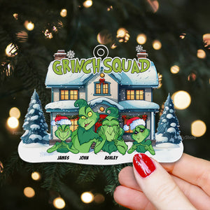 The Grinch Squad Merry Christmas - Gift For Family - Personalized Acrylic Ornament  - CL27 NA94