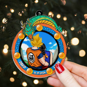 Dragon Ball I Love You Just Saiyan - Personalized Acrylic Ornament - Gift For Couples - CL18 NA94