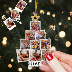 Custom Photo Family The Perfect Christmas Tree - Gift For Family - Personalized Acrylic Ornament - NA94