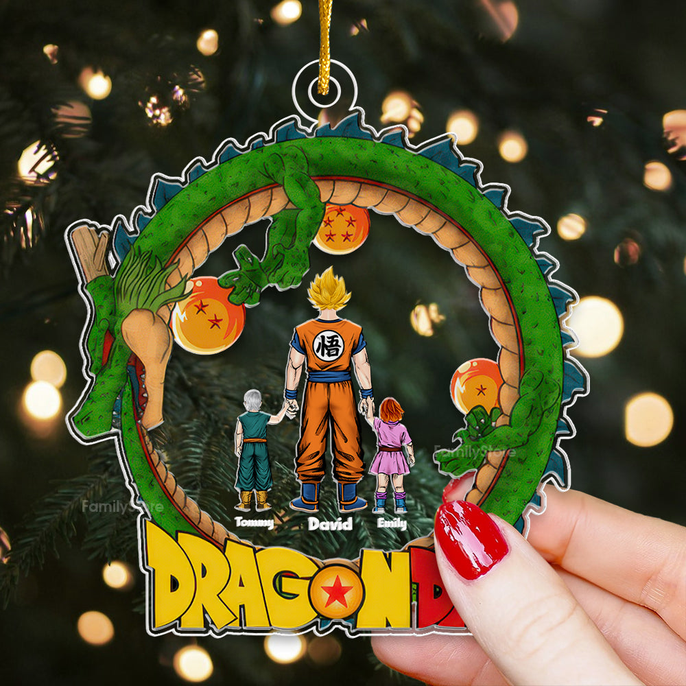 Dragon Ball Family We Are Here - Gift For Family - Gifts For Dad Father's Day - Personalized Acrylic Ornament - CL03