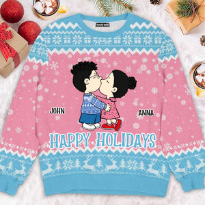 Peanuts Snoopopy Happy Holidays - Personalized Ugly Sweatshirt - Gift For Couple, Husband Wife, Anniversary CL45 NH96