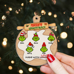 Our Small Grinch Batch - Gift For Family Members - Personalized Acrylic Ornament - CL42 NA94