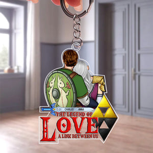 The Legend Of Love A Link Between Us Zelda - Personalized Acrylic Keychain - Gift For Couple, Husband Wife, Anniversary, Engagement, Wedding, Marriage Gift CL32 NH96