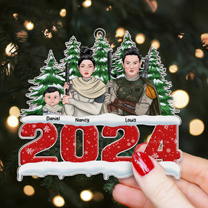 Star War The Warmth Of A Family Love - Christmas Gift For Family Members - Personalized Acrylic Ornament - CL46 NA94