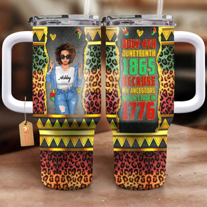 Juneteenth 1865 Freedom Quotes - Personalized Tumbler - Gift for Black Women and African Americans | GR3