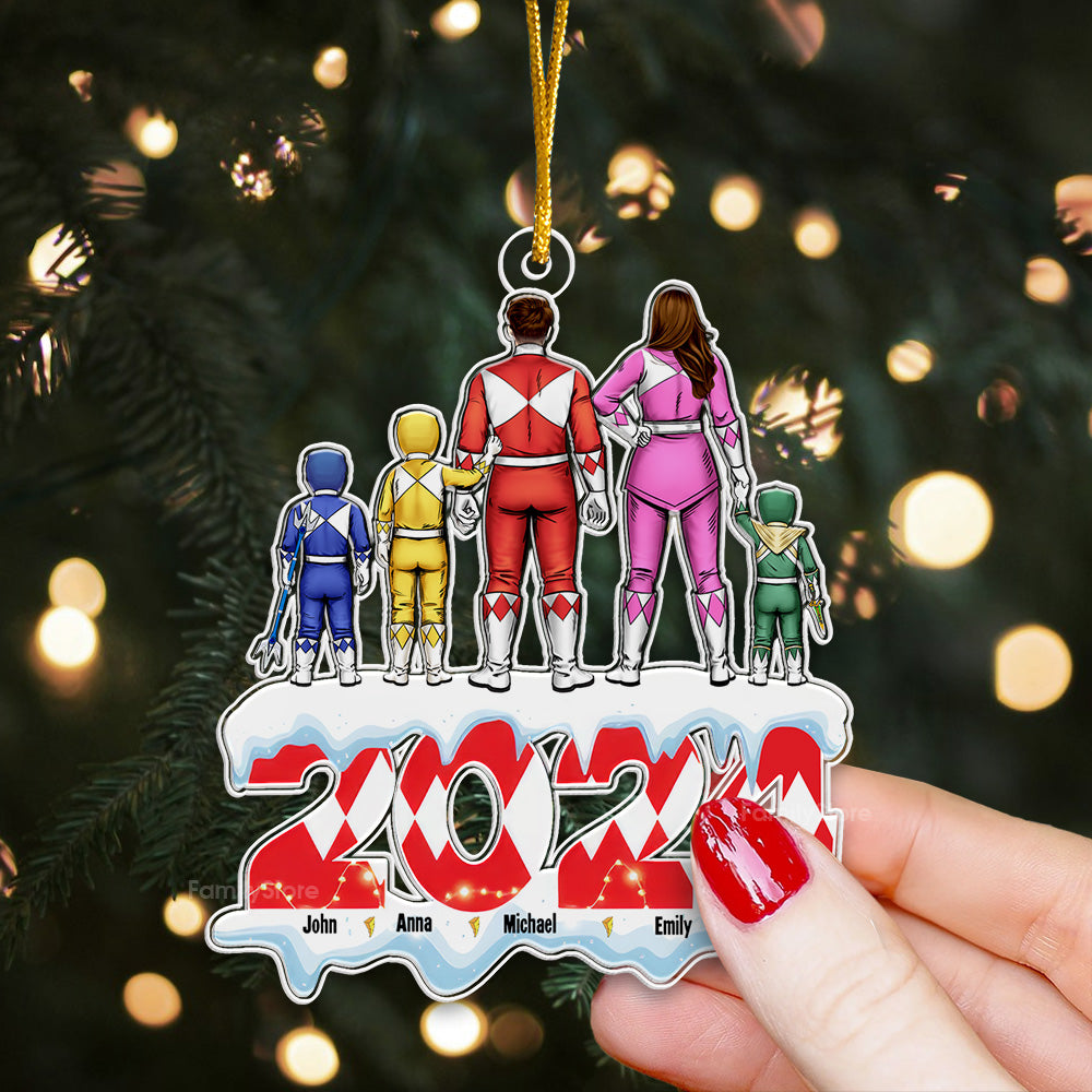 Our Family In The Snowdy Day - Gift For Family - Personalized Acrylic Ornament - CL21.VER1 NA94